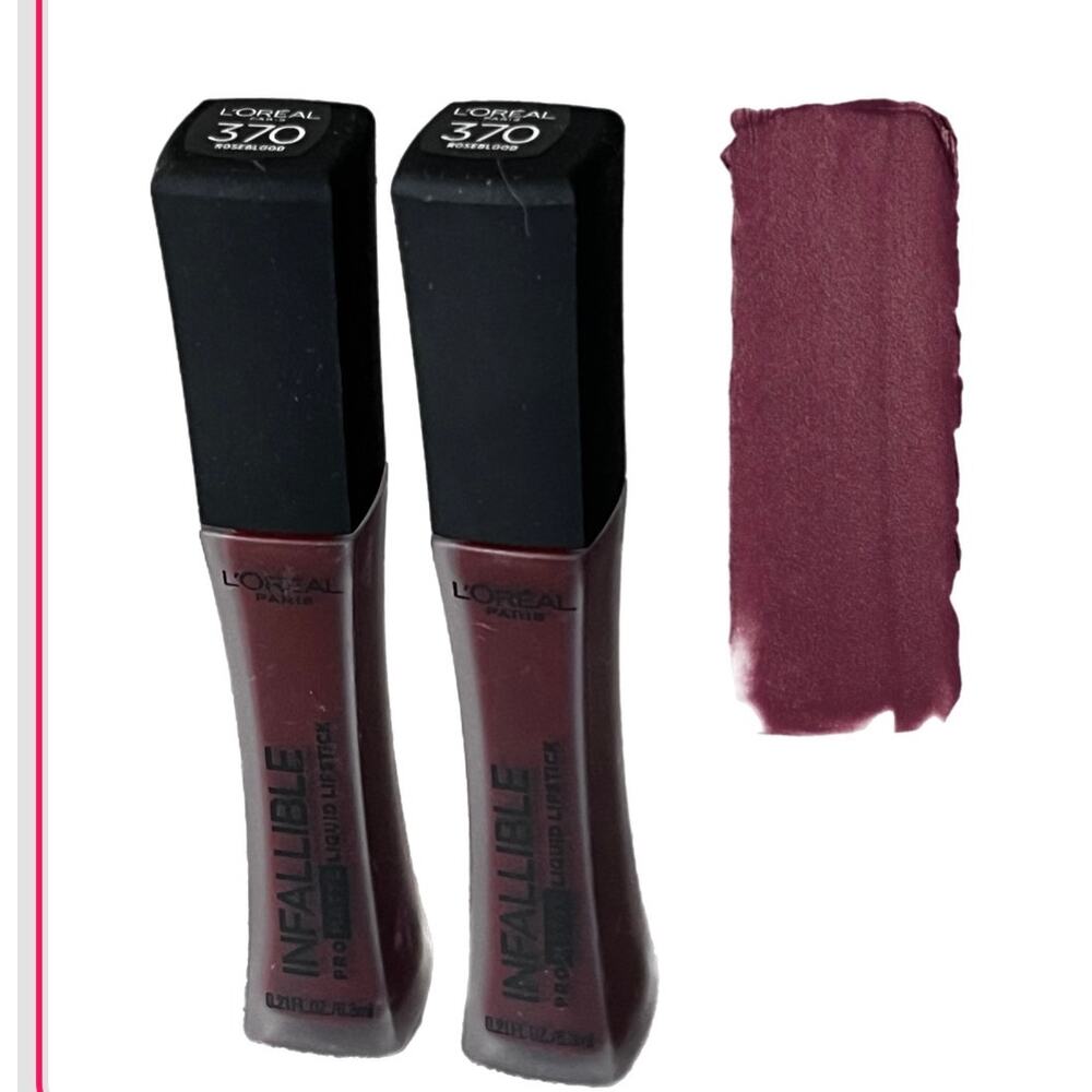 2x Loreal Infallible Pro Matte Liquid Lipstick 370 ROSEBLOOD ~ Sealed
